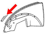 canalino a saldare per supporto guarnizione cofano anteriore e posteriore ( pezzi di 1 metro)