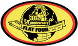 adesivo FLAT 4 30 ° anniversario 140mm X 82mm