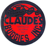 adesivo CLAUDE'S BUGGIES INC sand rail 