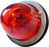 fanale posteriore rosso rotondo per lampadine a doppio filamento