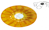 Ventola plastica gialla per puleggia alternatore-dinamo