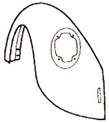 parafango posteriore sinistro 1303-1200 8/74- (fessura 25mm)
