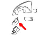 supporto staffa paraurti anteriore sinistro ( con lamierato ) 1300 -7/67 e 1200 -7/73
